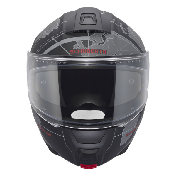 Комплект: шолом щелепний Schuberth C5 Globe чорний-сірий + спеціальний мотоциклетний інтерком Schuberth SC2