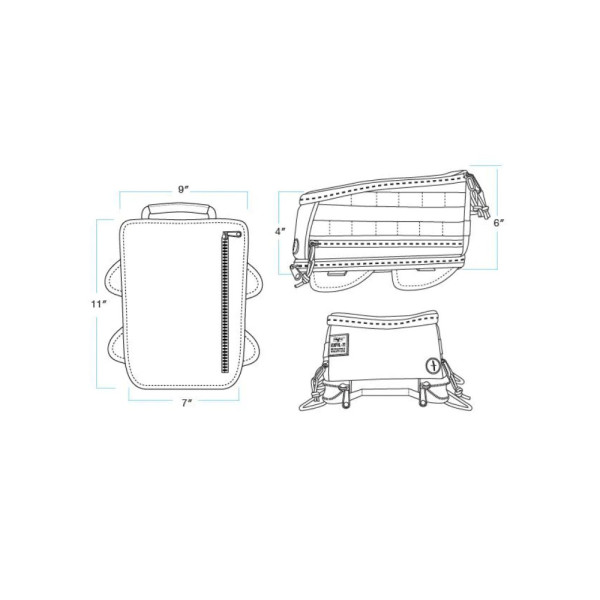Сумка на бак Tankbag Biltwell Exfil-11 з магнітами чорна об'єм: ок. 3.8л