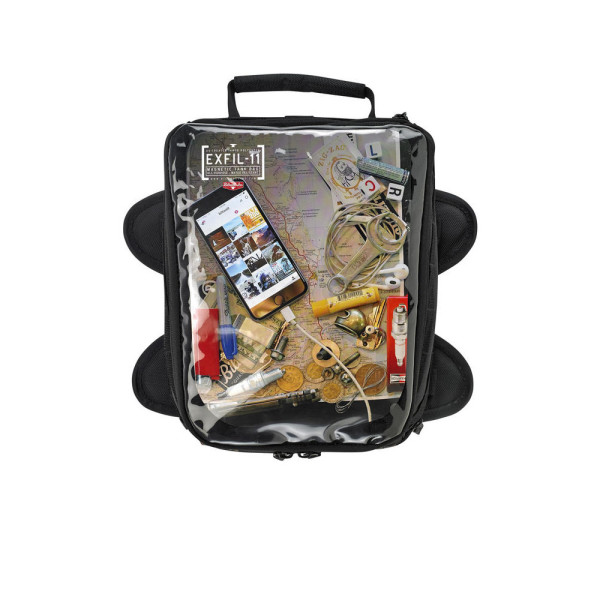 Сумка на бак Tankbag Biltwell Exfil-11 з магнітами чорна об'єм: ок. 3.8л