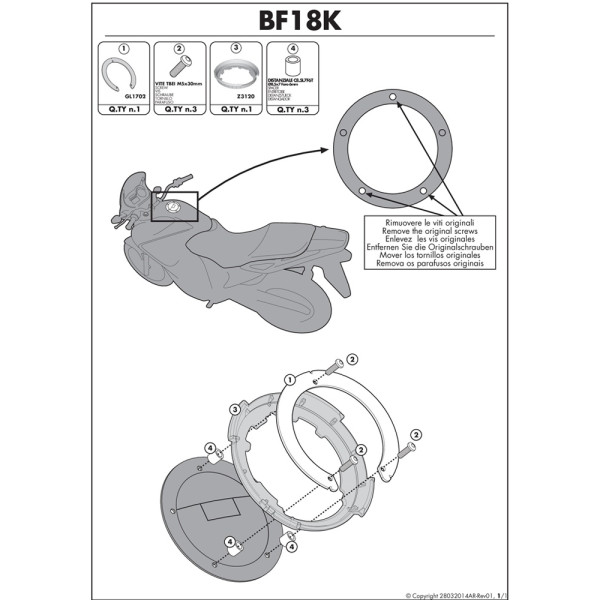Кріплення TankLock до Tankbag Kappa