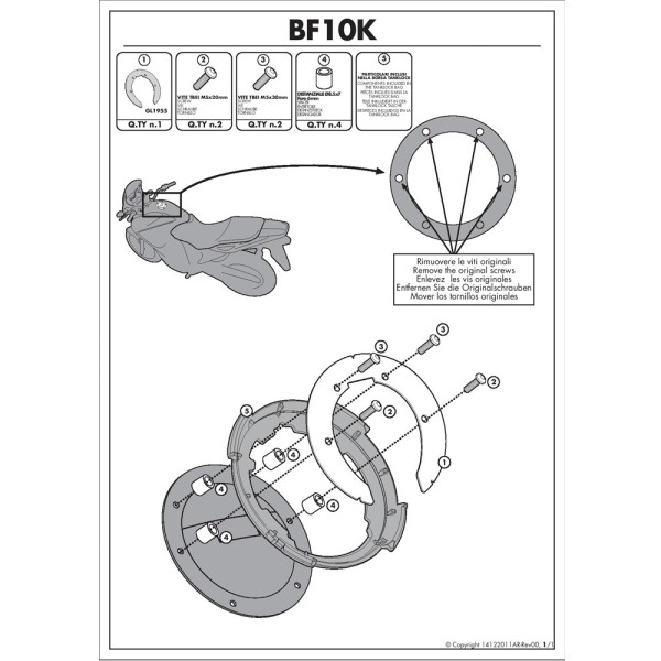 Кріплення TankLock до Tankbag Kappa