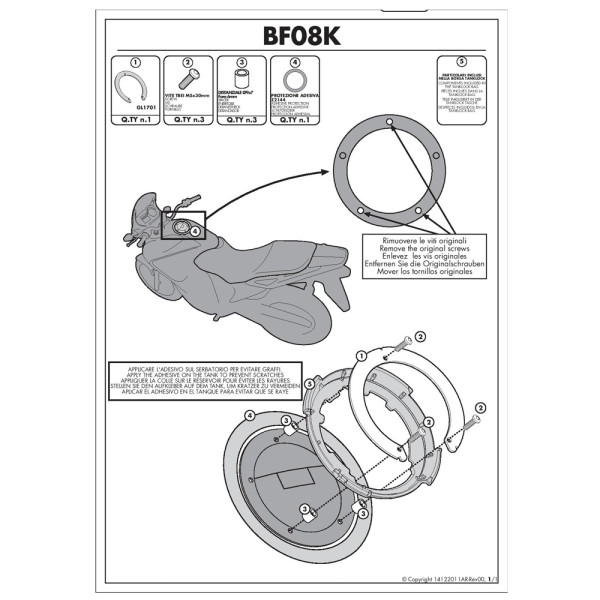 Кріплення TankLock до Tankbag Kappa