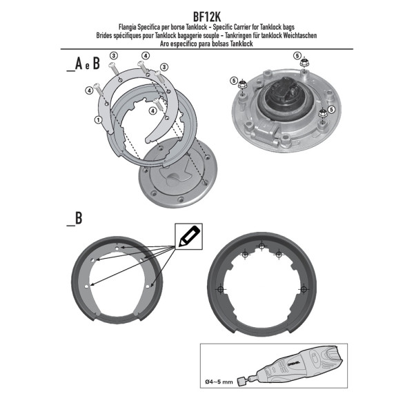Кріплення TankLock до Tankbag Kappa