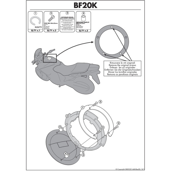 Кріплення TankLock до Tankbag Kappa
