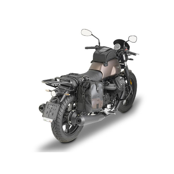 Бокова текстильна сумка Givi Corium CRM102, що монтується на пояс CRM105, чорна-коричнева об'єм: 16 л