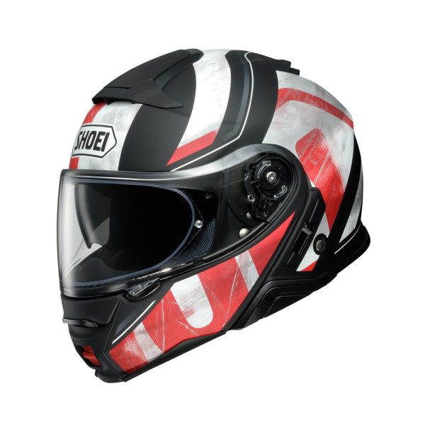 Шолом щелепний Shoei Neotec II Jaunt TC-1 чорний-біло-червоний