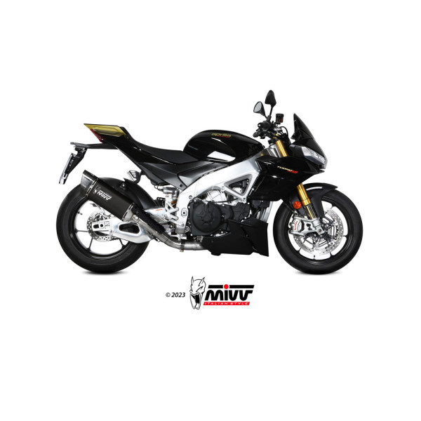 Вихлопна система Slip-On (SR-1) з гомологацією MIVV для Aprilia RSV4 1100 / Tuono V4 1100 (21-) чорна