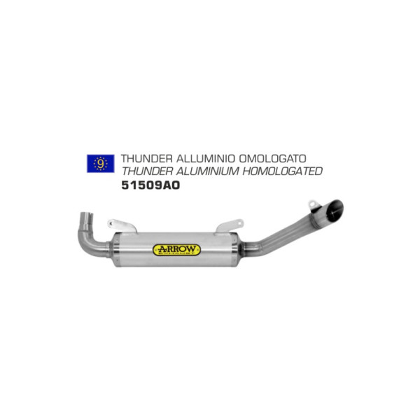 Глушник Arrow Aprilia RS4 125 11-16 Thunder,  Алюміній + Нержавіюча сталь