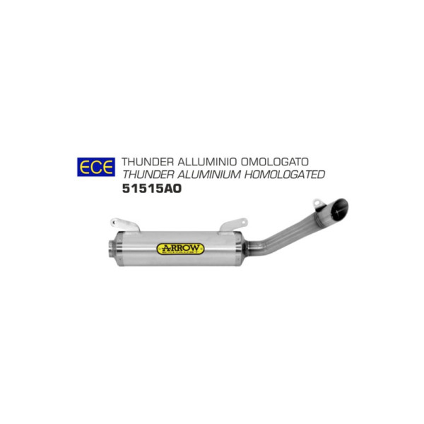 Глушник Arrow Aprilia RS 125 18-20/ Aprilia RS4 125 17-18 Thunder,  Алюміній + Нержавіюча сталь