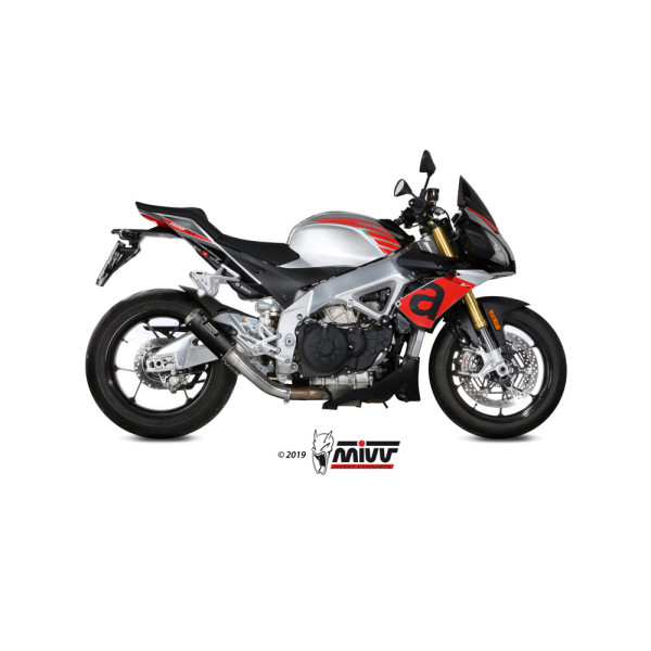 Вихлопна система Slip-On Line (MK3) MIVV для Aprilia Tuono V4 1100 (18-20) карбон
