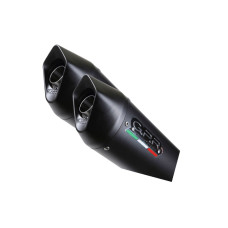 Подвійний Тлумік G.P.R Furore Nero Slip-On, Чорний Алюміній - Aprilia RSV 1000 R FACTORY 06-10