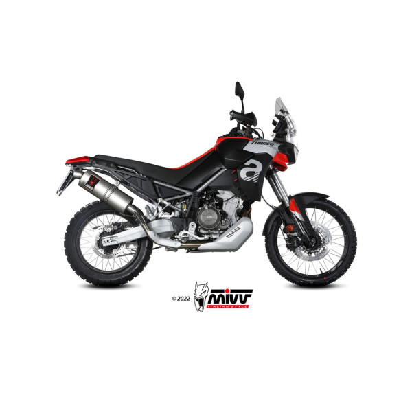Глушник мотоцикловий Slip-On (Dakar) MIVV для Aprilia Tuareg 660 (22-) срібний