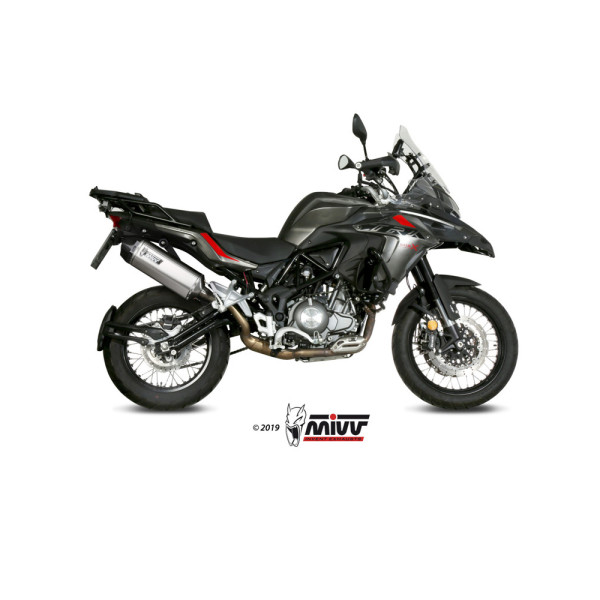 Глушник мотоцикловий Slip-On Line (Speed Edge) MIVV для Benelli TRK502 X (18-) срібний