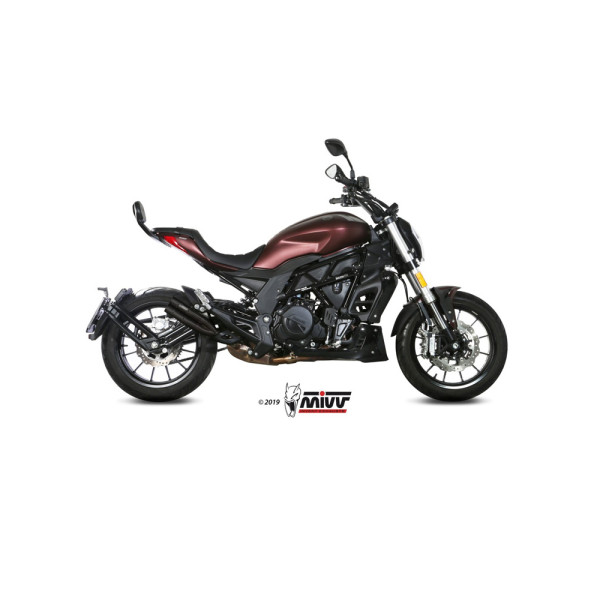 Глушник мотоцикловий Slip-On Line (Double Gun) MIVV для Benelli 502C (19-) чорний