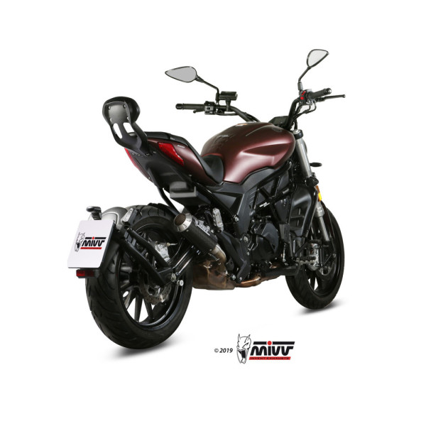 Глушник мотоцикловий Slip-On Line (MK3) MIVV для Benelli 502C (19-) карбон