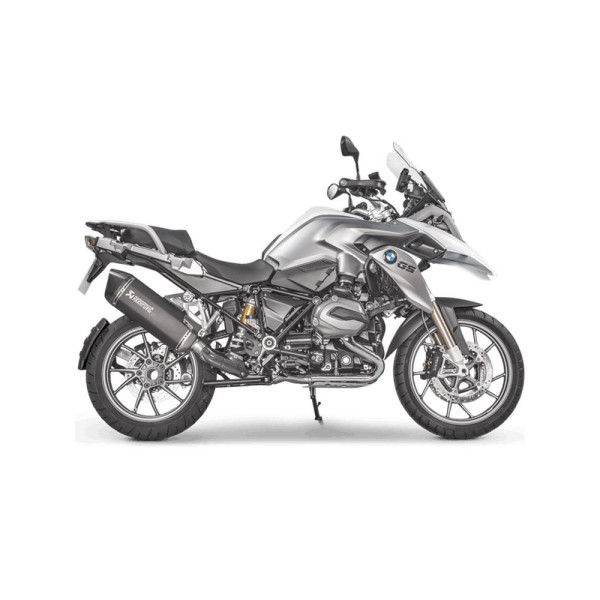 Глушник мотоцикловий Akrapovič Slip-On Line BMW R 1200 GS (13-18)/ Adventure (14-16) чорний титан