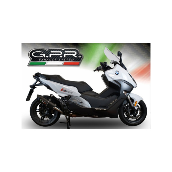 Глушник G.P.R Furore Evo4 Nero Slip-On, Чорний Алюміній - BMW C 650 Sport 16-20