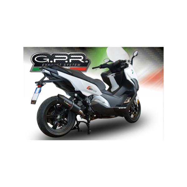 Глушник G.P.R Furore Evo4 Nero Slip-On, Чорний Алюміній - BMW C 650 Sport 16-20