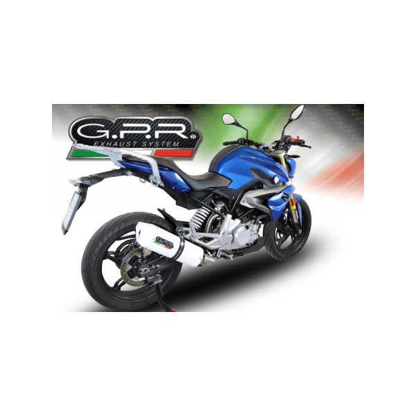 Повний вихлопний комплект G.P.R Albus Evo4 Алюміній, Білий Гладкий - BMW G 310 R E4 17-20