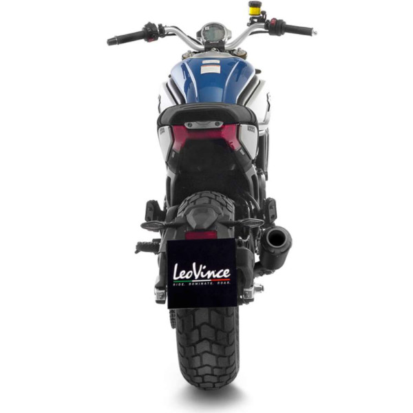 Вихлопна система LeoVince LV-10 Full Black Slip-On, чорна нержавіюча сталь для CF Moto 700 CL-X Heritage / Sport (21-)