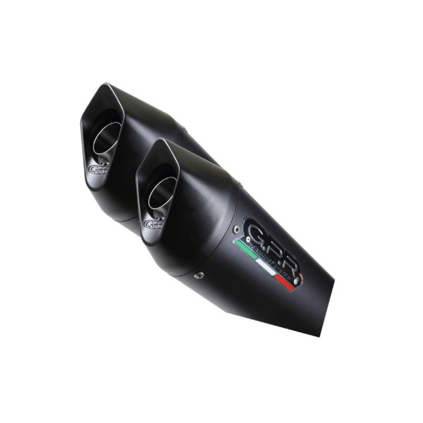 Подвійний глушник G.P.R Furore Nero Slip-On, чорний алюміній - Ducati 1098 06-12