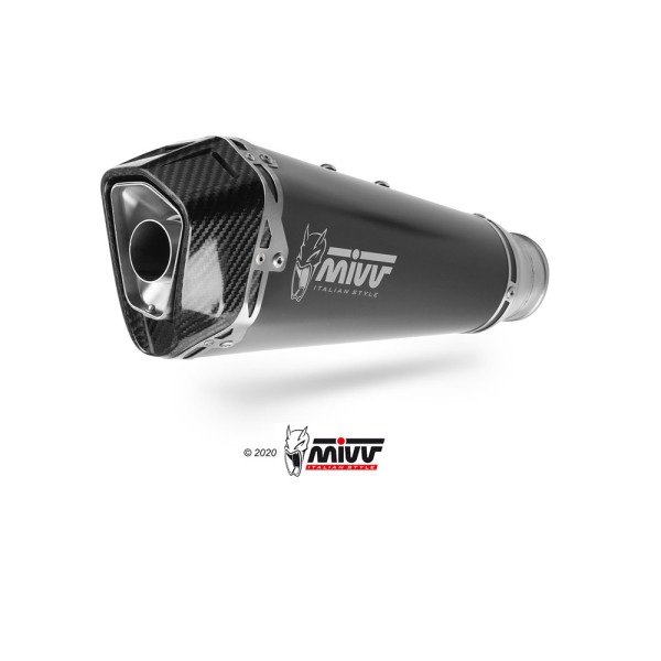 Вихлопна система Slip-On (Delta Race) MIVV для Ducati Multistrada 1200 (15-17) / 1260 (18-20) чорна