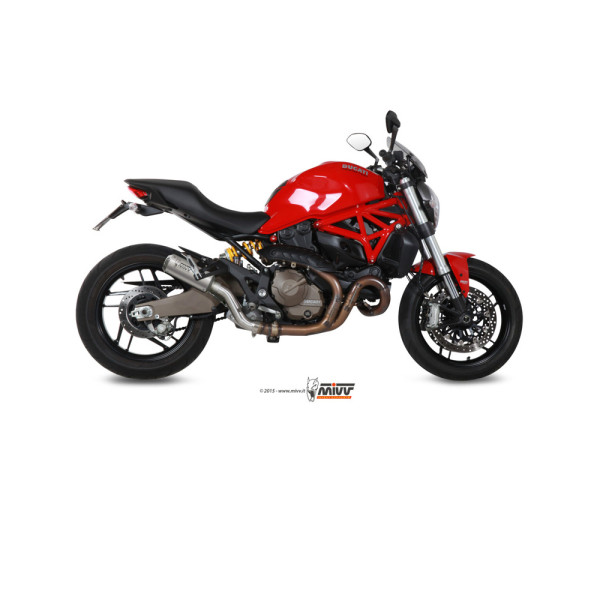 Глушник мотоцикловий Slip-On Line (MK3) MIVV для Ducati Monster 821 (14-17) / 1200 / S (14-16) срібний