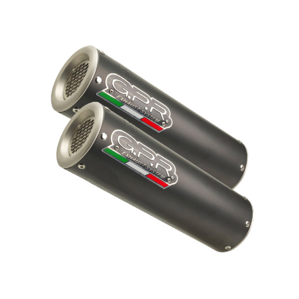 Подвійний глушник G.P.R M3 Black Titanium Slip-On, Titanium - Ducati Monster 796 10-14