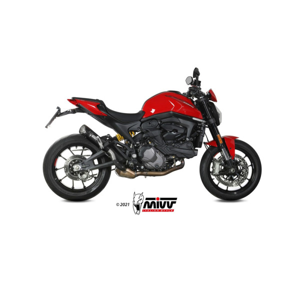 Глушник мотоцикловий Slip-On (X-M5) MIVV для Ducati Monster 937 (21-) чорний