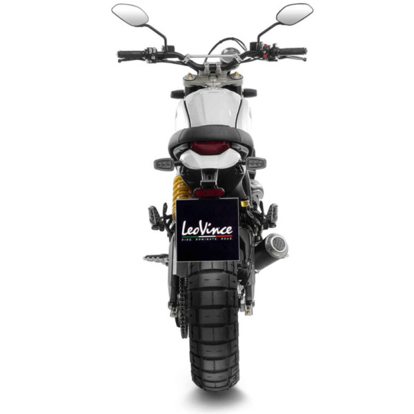 Вихлопна система LeoVince LV-10 Carbon Slip-On, Carbon + Нержавіюча сталь для Ducati Scrambler 800 Desert Sled (21-22)