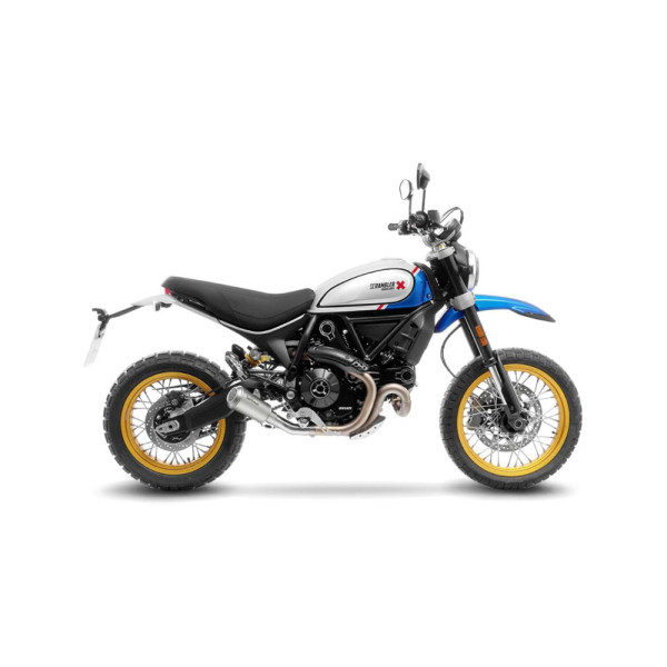 Випускний глушник LeoVince LV-10 Slip-On, Нержавіюча сталь для Ducati Scrambler 800 Desert Sled (21-22)