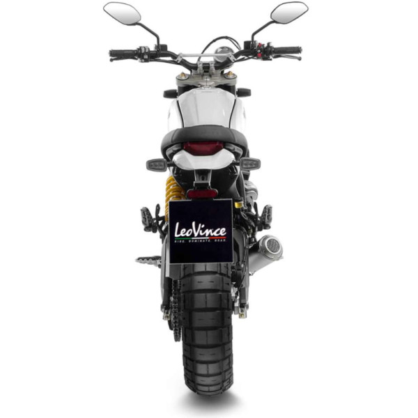 Випускний глушник LeoVince LV-10 Slip-On, Нержавіюча сталь для Ducati Scrambler 800 Desert Sled (21-22)