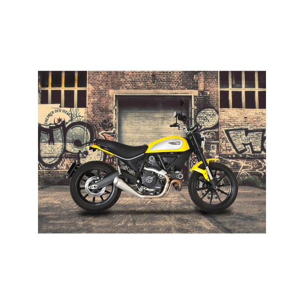 Глушник мотоцикловий Spark 60's для Ducati Scrambler 800 (15-16) срібний