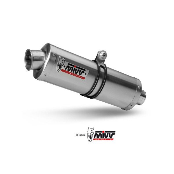 Вихлопні системи Slip-On Line (Oval) MIVV для Ducati Monster 695 (06-08) срібний