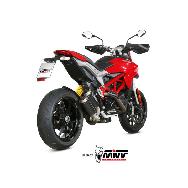 Глушники мотоциклов Slip-On Line (MK3) MIVV для Ducati Hypermotard 939 (16-18) карбон
