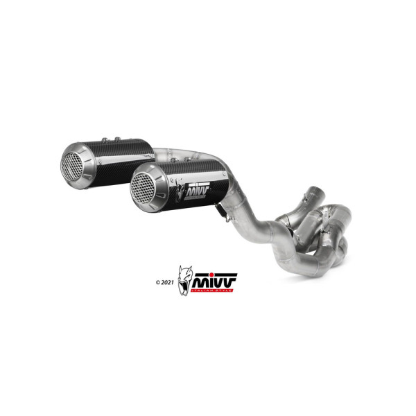 Повний вихлопний комплект (MK3) MIVV для Ducati Panigale V4 (18-22) карбон