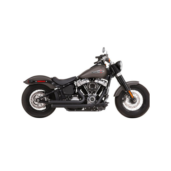 Вихлопна система 2-в-2 Rinehart для Harley Softail Street Bob (FXBB), Softail Low Rider (FXLR) 17-20