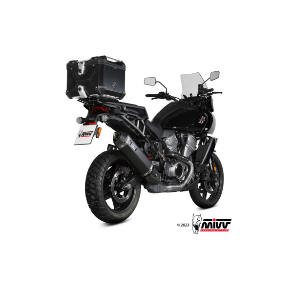 Глушник мотоцикловий Slip-On Line (Speed Edge) MIVV для Harley Davidson RA1250 Pan America (21-) чорний