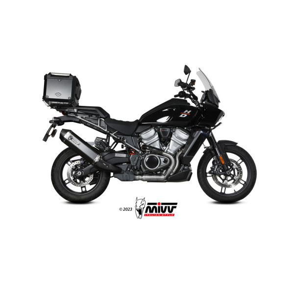 Глушник мотоцикловий Slip-On Line (Speed Edge) MIVV для Harley Davidson RA1250 Pan America (21-) чорний