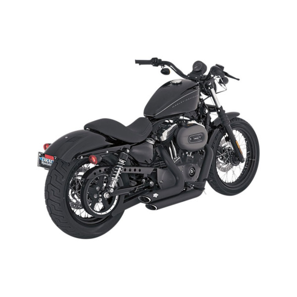 Повний вихлопний комплект Vance & Hines Shorthots чорний для Harley Davidson XL (04-13)