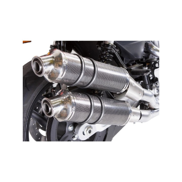 Вихлопна система G.P.R Poppy Tondo Harley-Davidson XR 1200 (08-12) сталевий з гомологацією