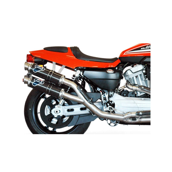 Повний вихлопний тракт 2x1x2 Termignoni нержавіюча сталь, вуглецеве волокно для Harley Davidson XR 1200 R (08-11)