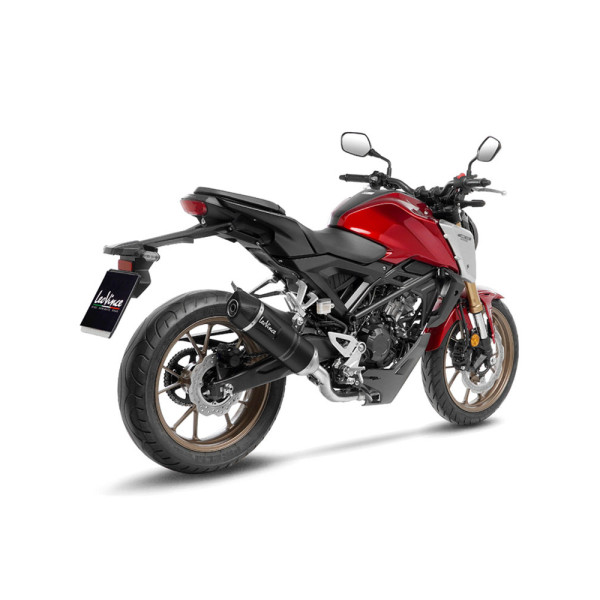 Повний вихлопний система LeoVince LV ONE EVO BLACK EDITION Slip-On, Нержавіюча сталь для Honda CB 125 R Neo Sports Café (21-)
