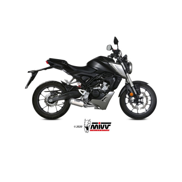 Повний вихлопний комплект (MK3) MIVV для Honda CB 125 R (18-20) срібний