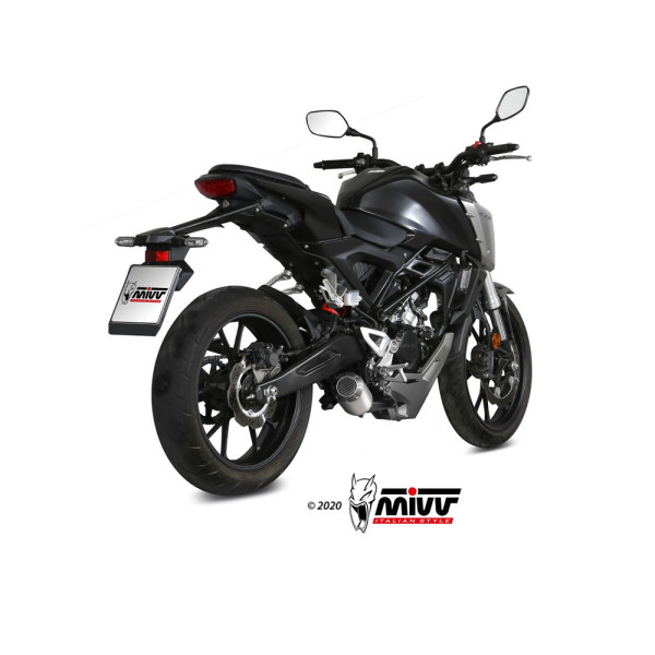 Повний вихлопний комплект (MK3) MIVV для Honda CB 125 R (18-20) срібний