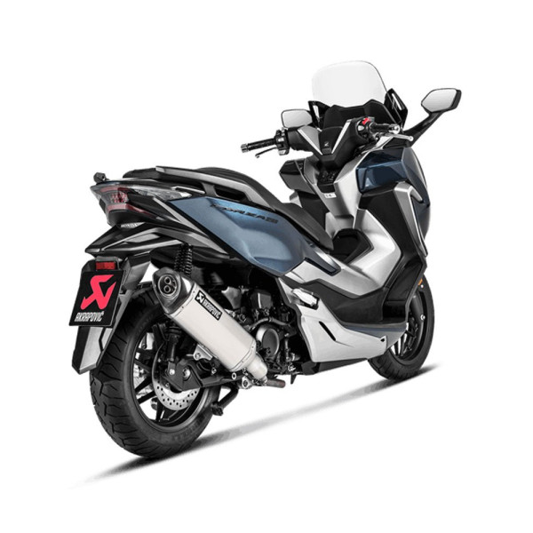 Випускний глушник Akrapović для Honda Forza 300 18-20, Forza 250 18-20 Slip-On Line, Нержавіюча сталь + Вуглецеве волокно