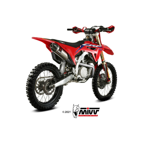 Глушник мотоцикловий Slip-On Line (Oval) MIVV для Honda CRF 450 R (21-) титановий