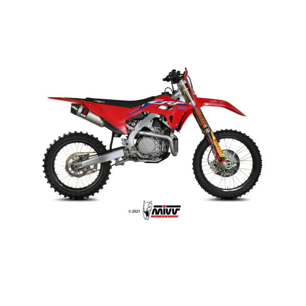 Глушник мотоцикловий Slip-On Line (Oval) MIVV для Honda CRF 450 R (21-) титановий