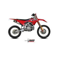 Глушник мотоцикловий Slip-On Line (Oval) MIVV для Honda CRF 450 R (21-) срібний