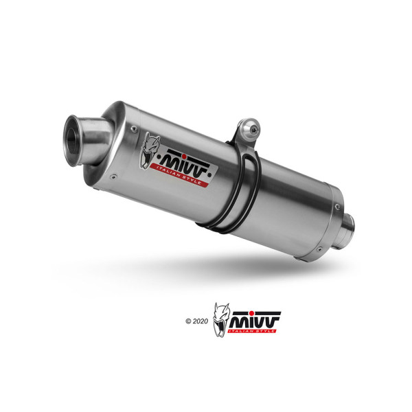 Глушник мотоцикловий Slip-On Line (Oval) MIVV для Honda Hornet 600 (01-02) срібний